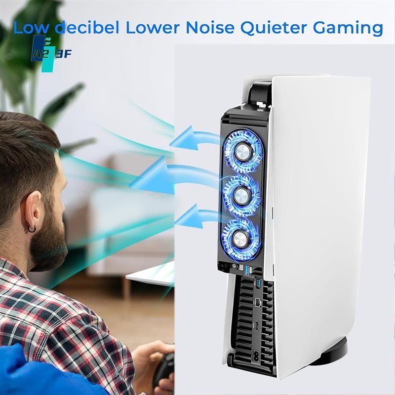 Console Cooling Fan - A23F-For PS5 Cooling Fan Quiet Cooler