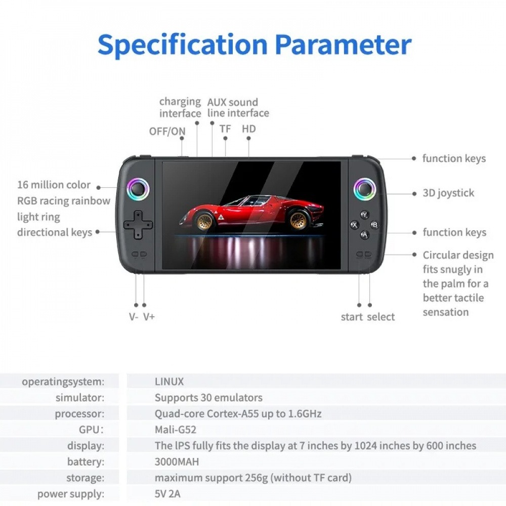 M27 7 Inch IPS Screen Handheld - Handheld Gaming Console review and price